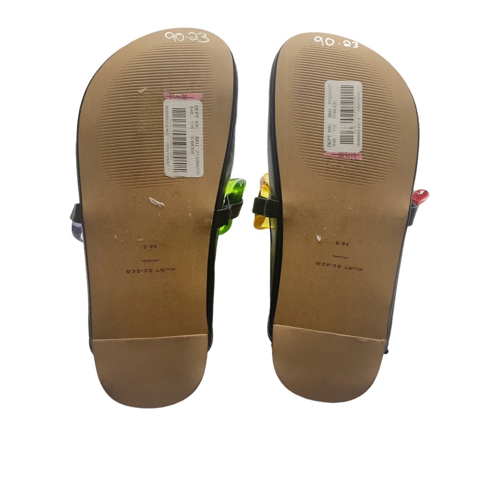 Kurt Geiger Black Mules with Multicolor Chain - Picture 8 of 8